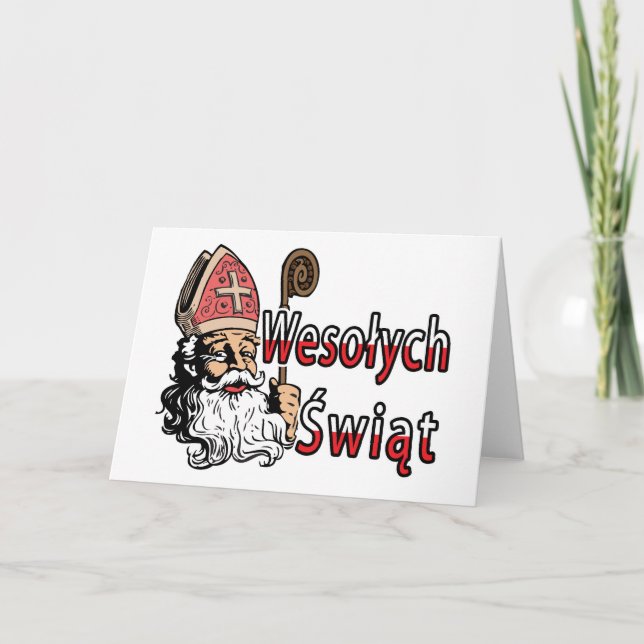 Wesolych Swiat St. Nicholas Holiday Card (Front)