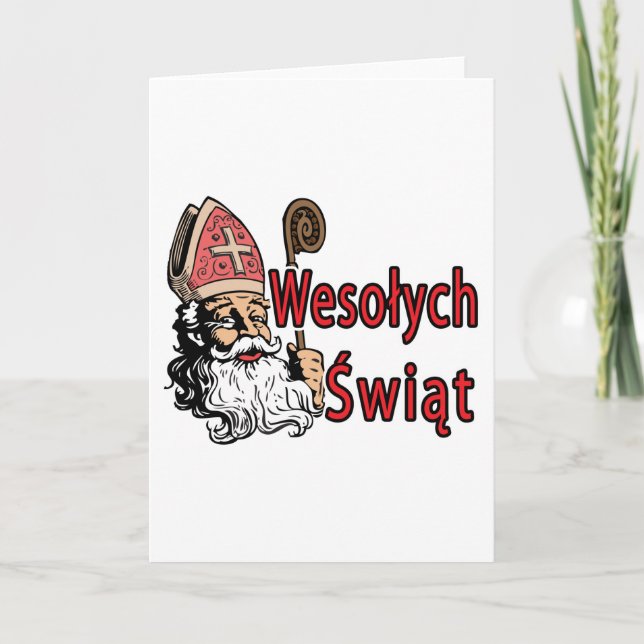 Wesolych Swiat St. Nicholas Holiday Card (Front)