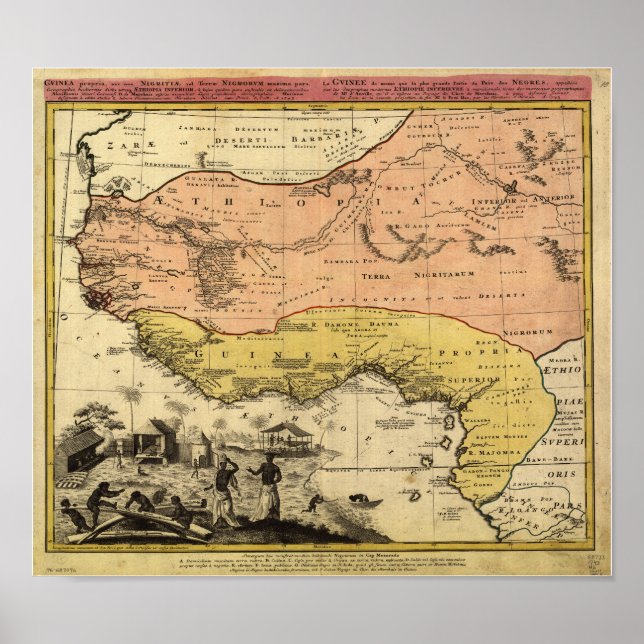 West Africa 1743 Antique Map Poster (Front)