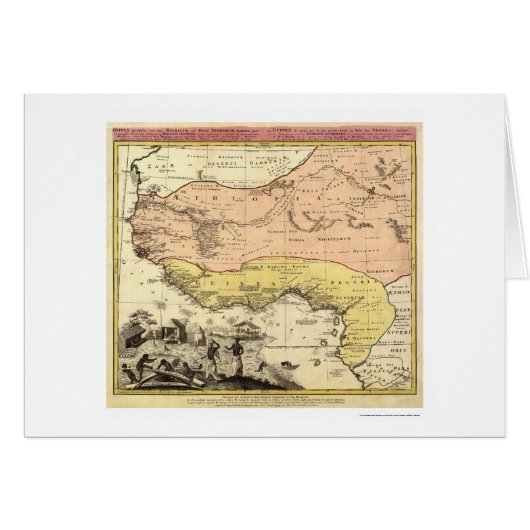 West Africa Map 1743 Cards (Front Horizontal)