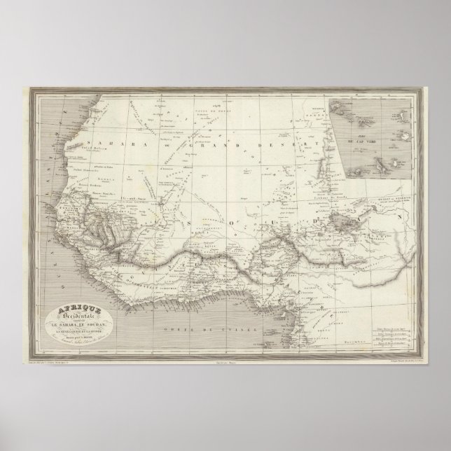 West Africa Map Poster (Front)