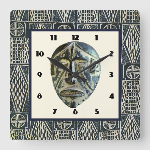 West Africa Square Wall Clock