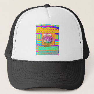 West African Inspired Easter Basket & Eggs Art Trucker Hat