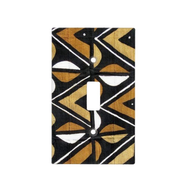 West African Mud Cloth Design Light Switch Cover (Front)