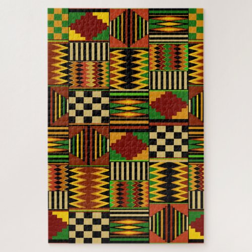 West African Royal Kente Cloth Puzzle design
