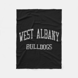 West Albany High School Hs Albany Or Vintage Srts  Fleece Blanket