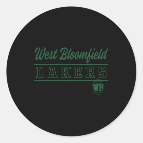 West Bloomfield High School Lakers C4 Classic Round Sticker