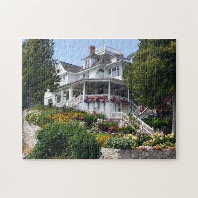 West Bluff Mansion on Mackinac Island, Michigan Jigsaw Puzzle (Horizontal)