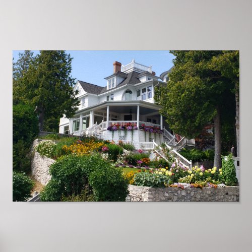 West Bluff Mansion on Mackinac Island Michigan Poster