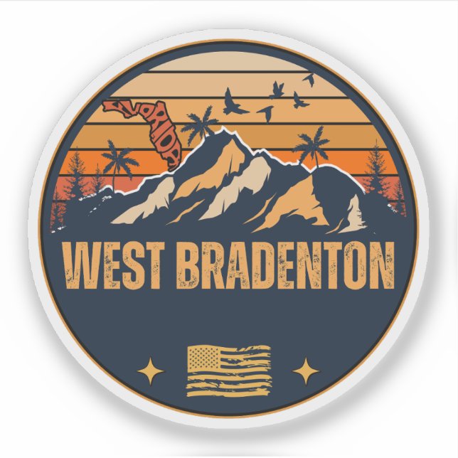 West Bradenton, Florida  Sticker (Front)