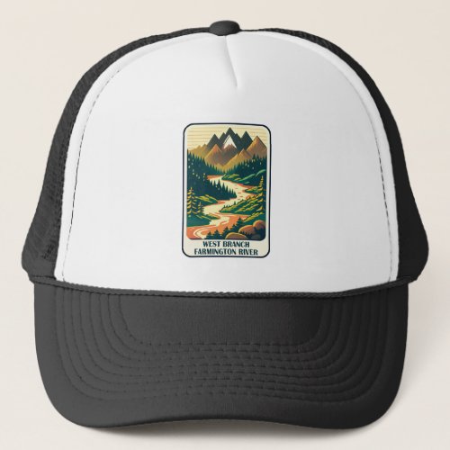 West Branch Farmington River Connecticut Colors Trucker Hat