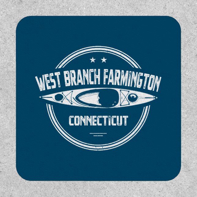 West Branch Farmington River Connecticut Kayaking Patch (Front)