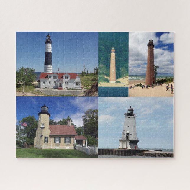 West Central Lower Michigan Lighthouse Jigsaw Puzzle (Horizontal)