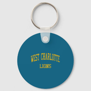 West charlotte high school hs charlotte nc vintage keychain