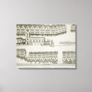 West Cheap as it appeared in the year 1585, engrav Canvas Print