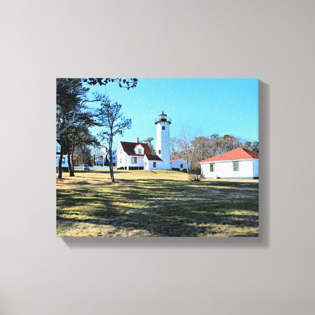 West Chop Lighthouse Marthas Vineyard Canvas Print (Front)