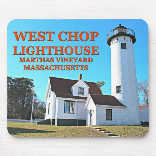 West Chop Lighthouse, Marthas Vineyard MA Mousepad (Front)
