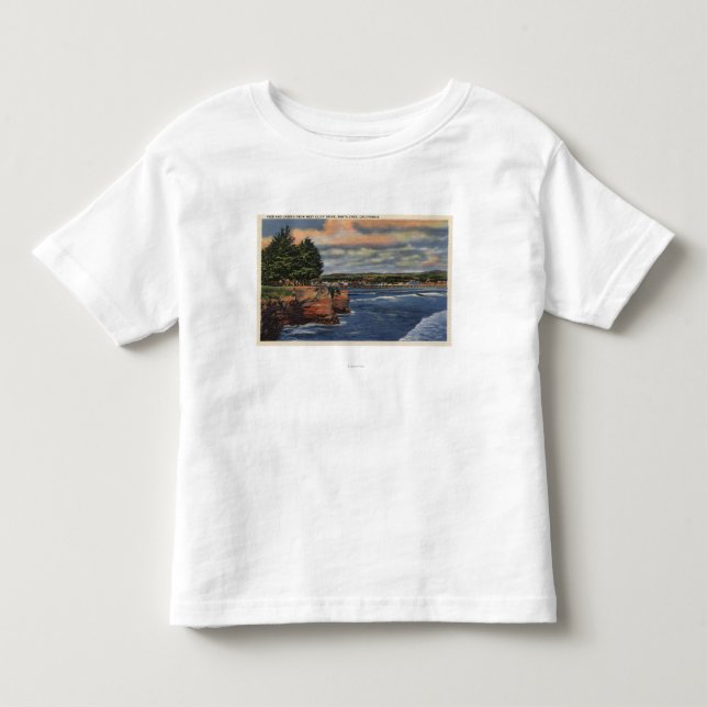 West Cliff Drive View of Pier and Casino Toddler T-shirt (Front)