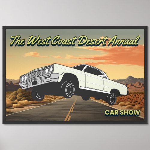 West Coast Desert Annual Car Show Framed Art