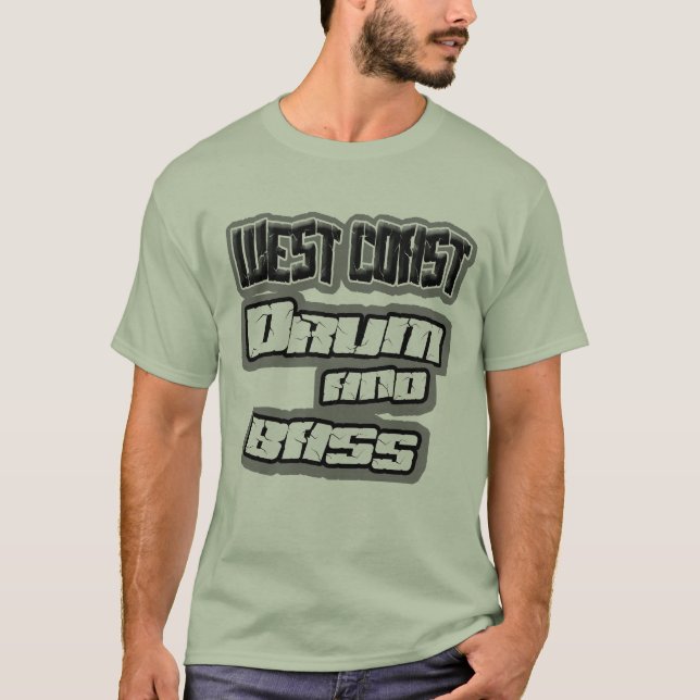 West Coast DRUM n BASS DnB t-shirt (Front)