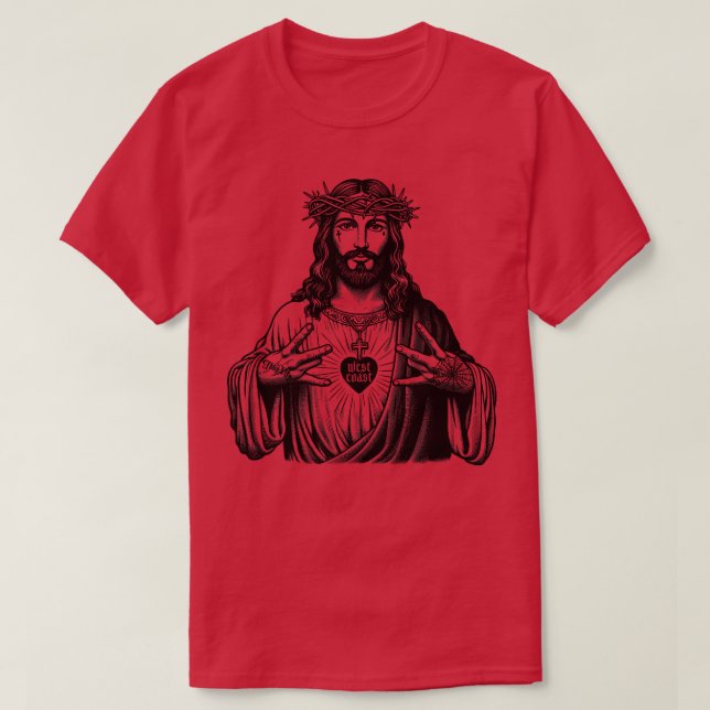 West Coast Jesus T-Shirt (Design Front)