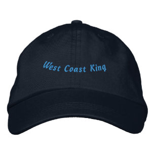 WEST COAST KING California royalty inspired Navy Embroidered Baseball Cap