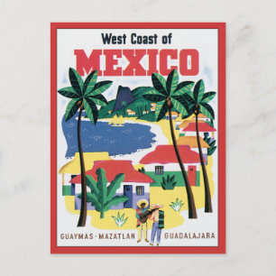 West Coast of Mexico Vintage Postcard