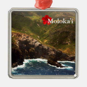 West Coast of Moloka'i Metal Ornament