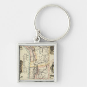 West Coast of South America Keychain