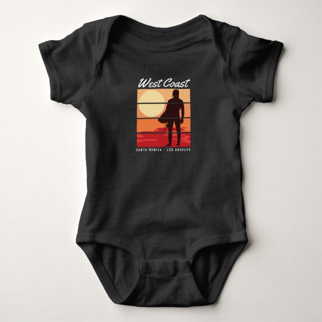 West Coast Santa Monica Baby Bodysuit (Front)