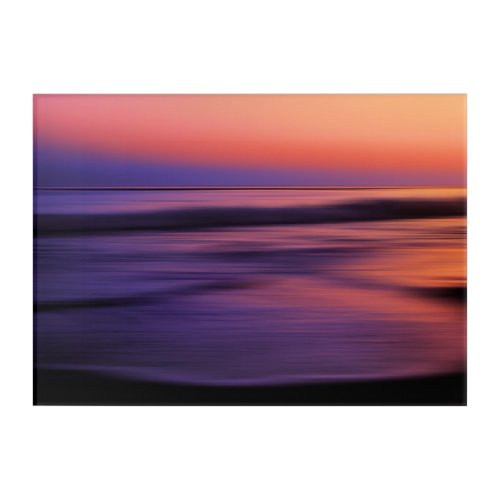 West Coast Sunset Ocean Abstract Acrylic Print