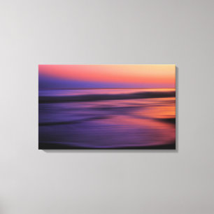West Coast Sunset Ocean Abstract Canvas Print