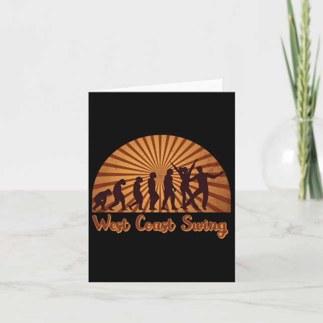 West Coast Swing Dance Party Design For Dancers  Card (Front)