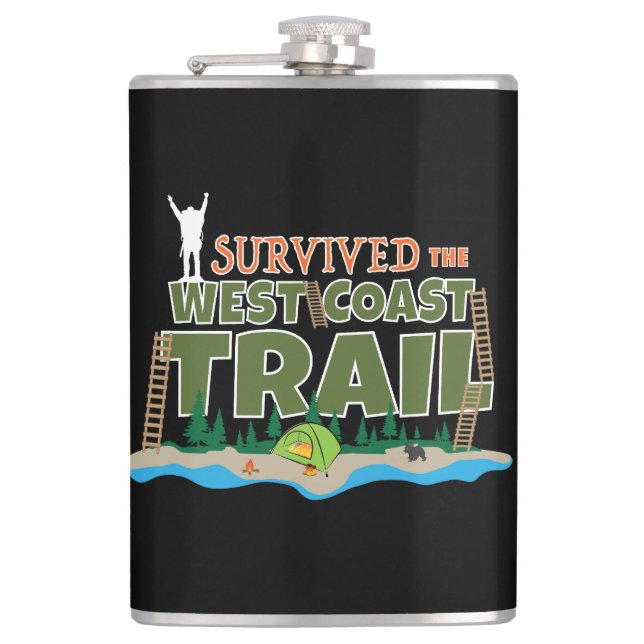 West Coast Trail, I Survived the West Coast Trail Flask (Front)