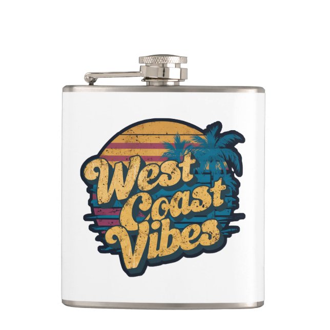 West Coast Vibes Flask (Front)