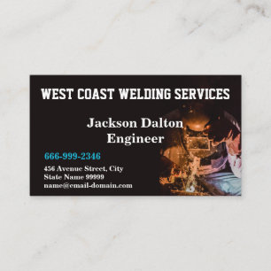WEST COAST WELDING SERVICES BUSINESS CARD