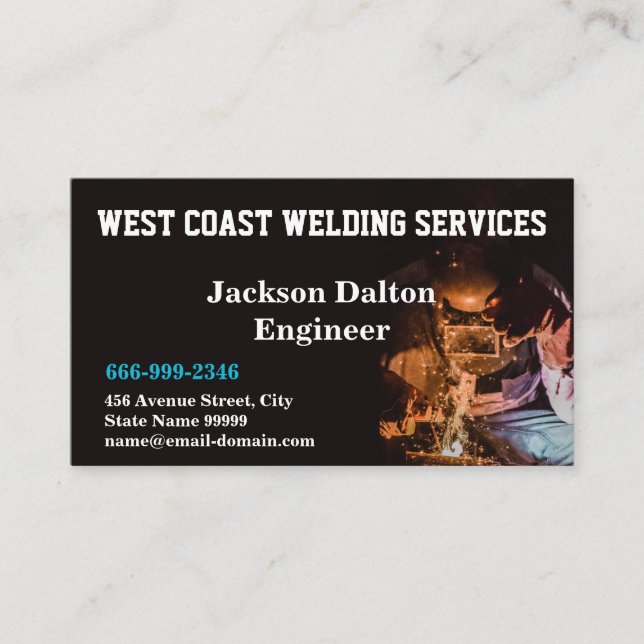 WEST COAST WELDING SERVICES BUSINESS CARD (Front)