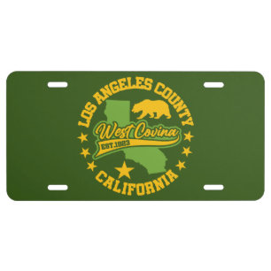 West Covina,California License Plate
