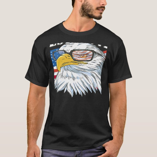 West covina Eagle bird American flag USA city T-Shirt (Front)
