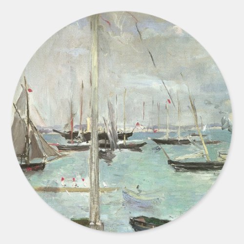 West Cowes Isle of Wight by Berthe Morisot Classic Round Sticker