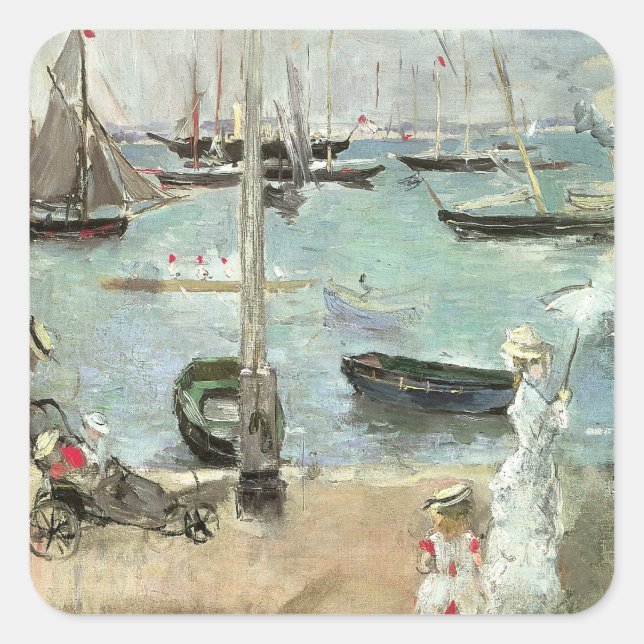 West Cowes, Isle of Wight by Berthe Morisot Square Sticker (Front)