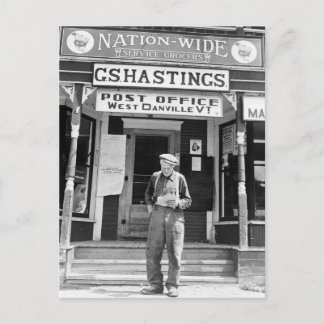 West Danville, VT, Post Office, 1940s Postcard