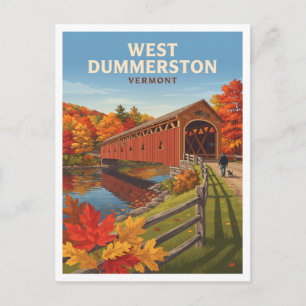 West Dummerston Covered Bridge Vermont Travel Gift Postcard