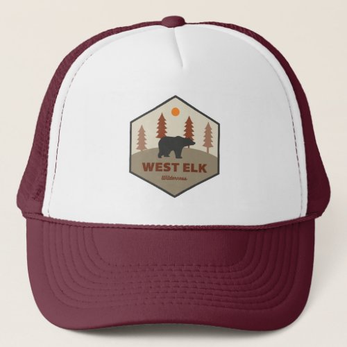 West Elk Wilderness Colorado Bear Trucker Hat