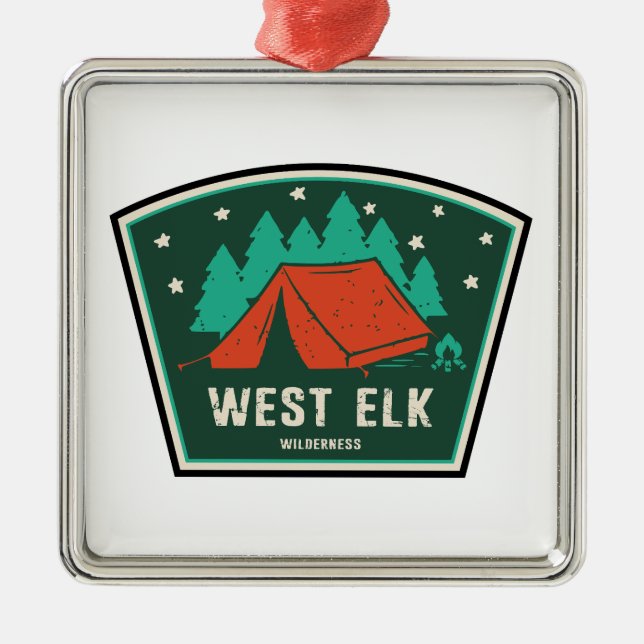 West Elk Wilderness Colorado Camping Metal Ornament (Front)