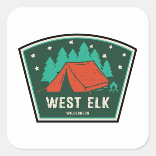 West Elk Wilderness Colorado Camping Square Sticker