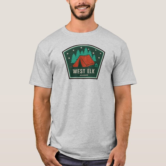 West Elk Wilderness Colorado Camping T-Shirt (Front)