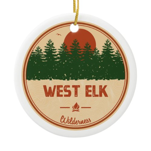 West Elk Wilderness Colorado Ceramic Ornament