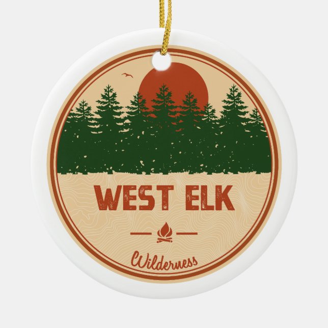 West Elk Wilderness Colorado Ceramic Ornament (Front)