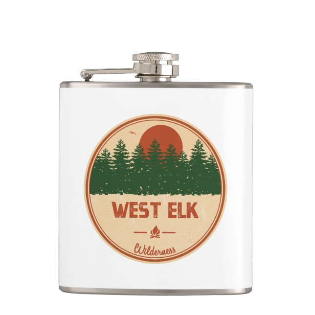 West Elk Wilderness Colorado Flask (Front)